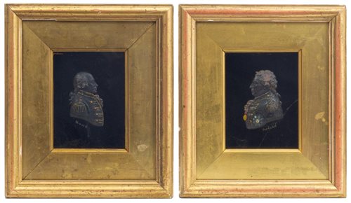 Lot 8 - Pair of late 18th / early 19th century wax...