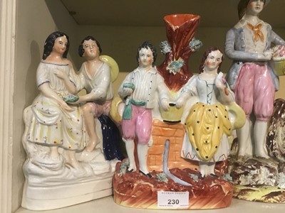Lot 230 - Four 19th century Staffordshire figures