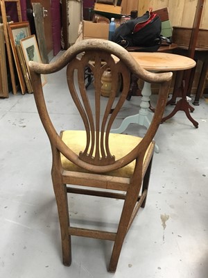 Lot 879 - Pair of Hepplewhite revival dining chairs with drop-in seats