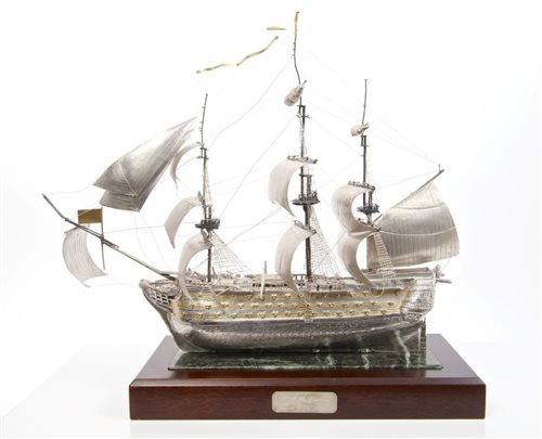 Lot 20 - White metal limited edition model of HMS...