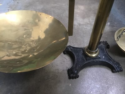 Lot 145 - Victorian brass shop scales by W&T Avery