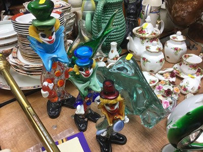 Lot 292 - Group of Mirano glass figures