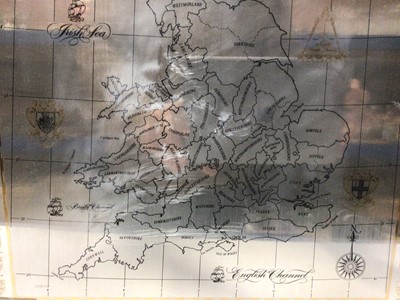 Lot 2271 - Sterling silver map of Britain