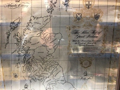 Lot 2271 - Sterling silver map of Britain