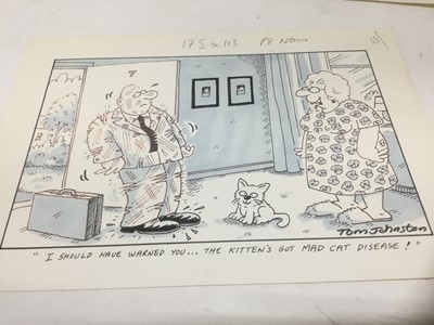 Lot 111 - Franklin - group of original pen and ink political cartoons