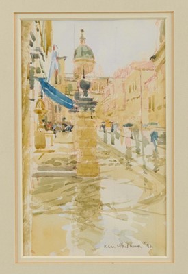 Lot 1203 - *Ken Howard (b.1932) pen and wash - The Cathedral