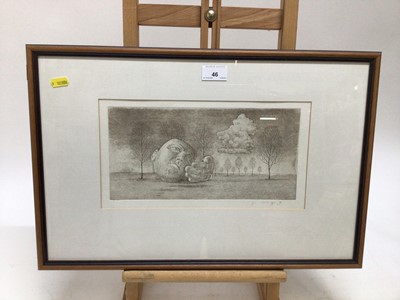 Lot 46 - Late 20th century signed etching
