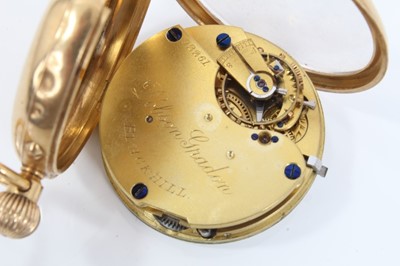 Lot 31 - 18ct gold cased fob watch