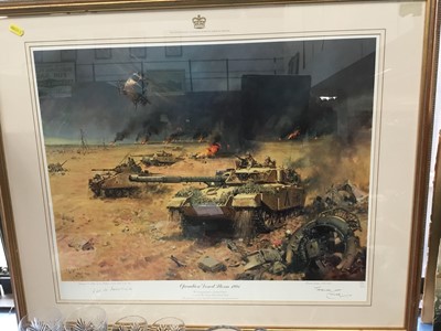 Lot 226 - Terence Cuneo limited edition print - Operation Desert Storm - in glazed frame