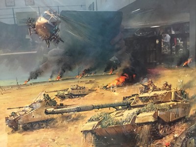 Lot 226 - Terence Cuneo limited edition print - Operation Desert Storm - in glazed frame