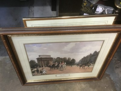 Lot 160 - Framed and glazed print by Stock - Changing Horses at the Plough, dated 1882, along with further pictures and prints