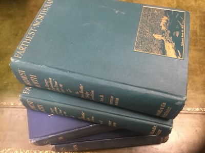 Lot 1508 - Fridtjof Nansen: 'Farthest North', London, Archibald Constable, 1897, 1st edition, 2 volumes, together with Scott’s Last Expedition, 1914 first edition , 2 Vols.