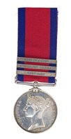 Lot 229 - Victorian Military General Service Medals with...