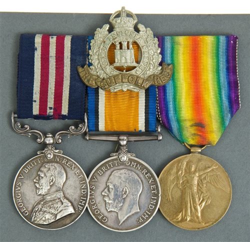 Lot 232 - First World War Military Medals (M.M.)...