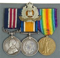 Lot 232 - First World War Military Medals (M.M.)...