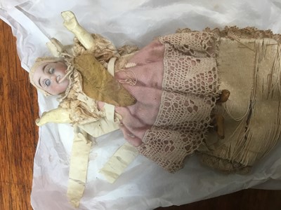 Lot 149 - Victorian bisque headed doll in original costume