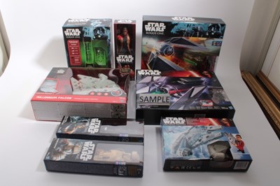 Lot 1606 - Two boxes of assorted Star Wars, Doctor Who and Batman toys