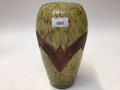 Lot 1007 - Legras art glass vase