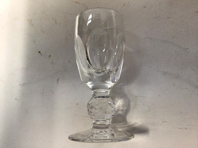 Lot 1046 - Twelve Waterford Crystal hock glasses and thirteen liqueur glasses