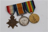 Lot 236 - First World War 1914 - 1915 Star trio -...