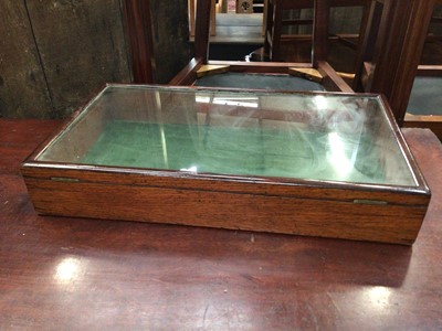 Lot 113 - Glass topped mahogany display case