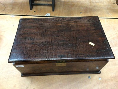 Lot 2307 - Old workbox filled with precision tools