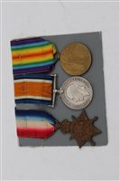 Lot 239 - First World War 1914 - 1915 Star trio -...