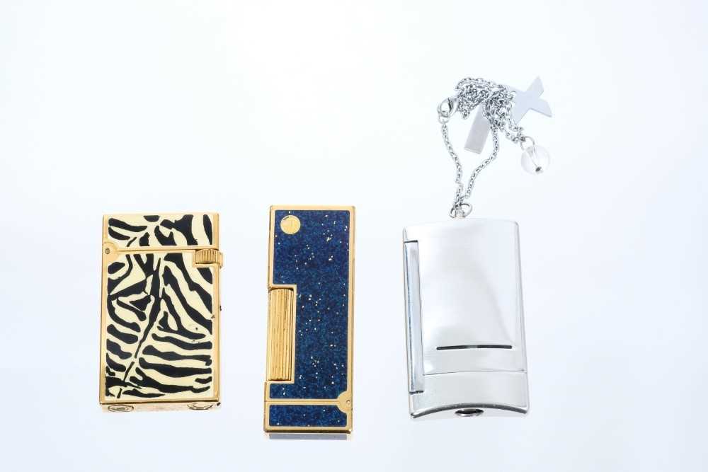 Lot 634 Dunhill Gold plated lighter together with