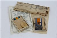 Lot 243 - First World War pair - comprising War and...