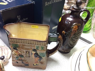 Lot 434 - Group of Royal Doulton Dickens Ware together with other Doulton plates and two figures