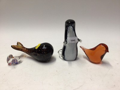 Lot 1045 - Group of Whitefriars animal paperweights