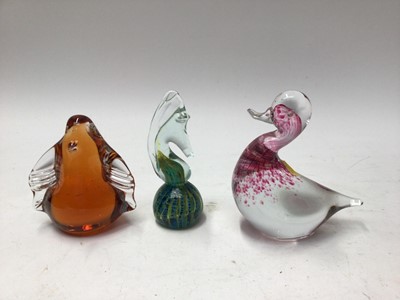 Lot 1045 - Group of Whitefriars animal paperweights