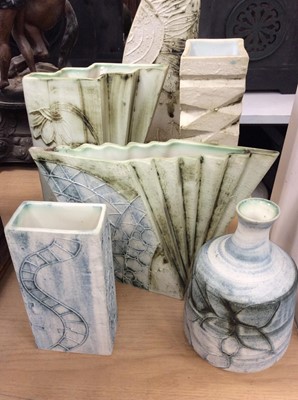 Lot 429 - Six Carn Pottery abstract vases