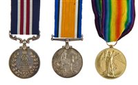 Lot 247 - First World War Military Medals (M.M.)...