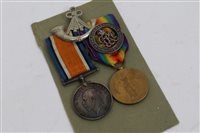 Lot 253 - First World War pair - comprising War and...