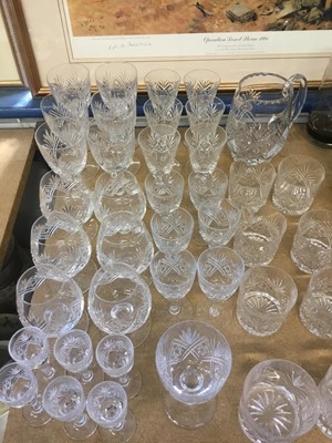 Lot 204 - Thomas Webb cut glass table service, approximately 40 pieces