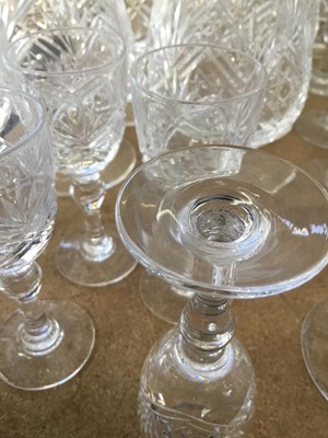 Lot 204 - Thomas Webb cut glass table service, approximately 40 pieces