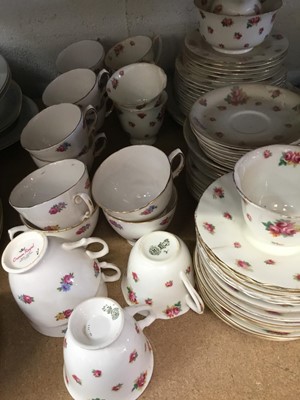 Lot 214 - Shelley porcelain 'Posy Spray' dinner service, Royal Doulton 'Hampton Court' dinner and tea service, other china teawares and decorated china.