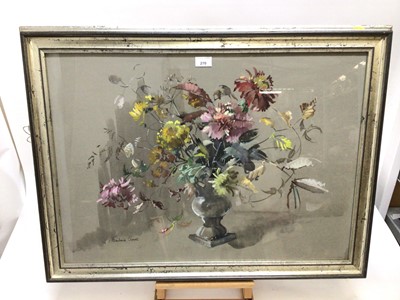 Lot 270 - Barbara Crowe (20th century) watercolour and bodycolour, 54 x 73cm, Chelsea Art Sow label verso