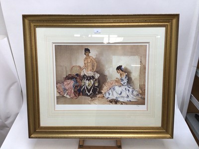 Lot 12 - William Russell Flint (1880-1969) limited edition colour print - The Dress Fitting, 533/850, with WRF Galleries blindstamp, 41cm x 56cm, in glazed gilt frame