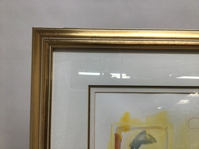 Lot 18 - Phil Johns, contemporary, pencil, watercolour and gouache - Summertime, signed and titled, 51cm x 63cm, in glazed gilt frame