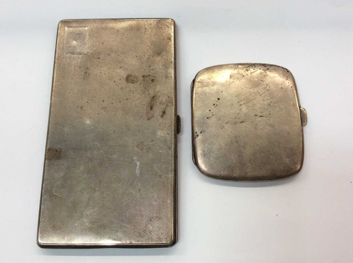 Lot 685 - Two 1930s silver cigarette cases