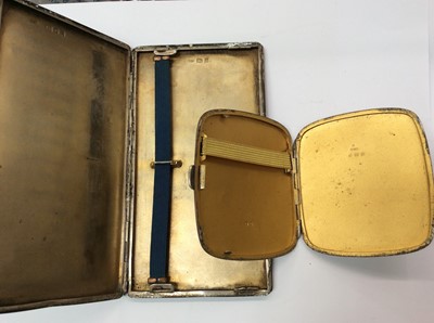 Lot 685 - Two 1930s silver cigarette cases