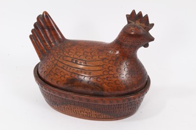 Lot 969 - Unusual Pitcairn Island carved wooden hen