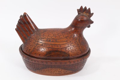 Lot 969 - Unusual Pitcairn Island carved wooden hen