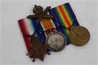 Lot 260 - First World War 1914 - 1915 Star trio -...