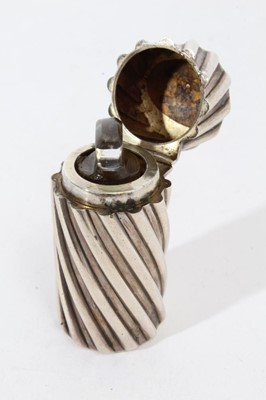 Lot 403 - Victorian Sampson Mordan silver wrythen pattern perfume bottle
