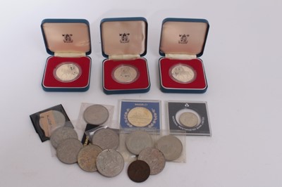 Lot 403 - G.B. Mixed coinage to include Jubilee Silver Proof Crowns 1977 x 3