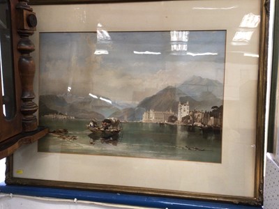 Lot 58 - Clarkson Stanfield lithograph of an Italian scene, signed and titled in pencil, 61cm x 40cm, framed and glazed