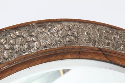 Lot 375 - Late 19th/early 20th century table mirror of circular form, with bevelled mirror plate